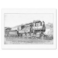 Vintage Train Engine Locomotive Ephemera Decoupage