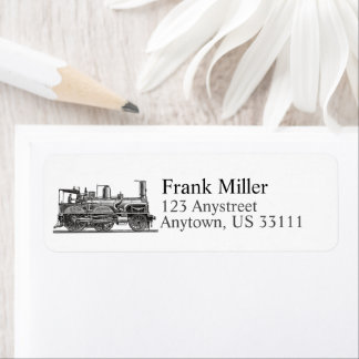 Vintage Train Engine Return Address Labels