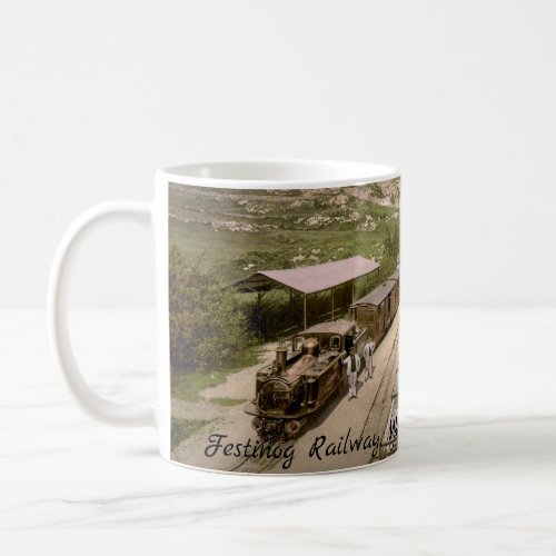 Vintage Train Festinog Railway Wales c1900 Coffee Mug