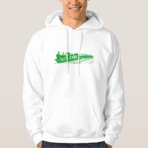 Vintage Train - Grass Green Hoodie