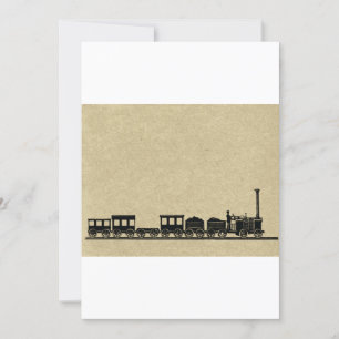 Vintage Train Invitations