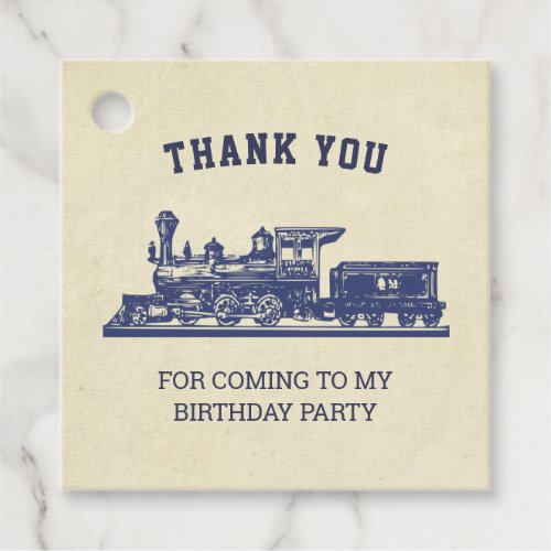 Vintage Train Kids Birthday Party Favor Tags