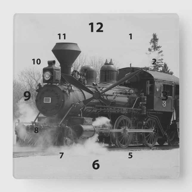 Vintage Train Locomotive Clock (Front)