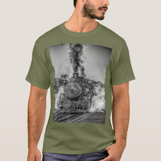 Vintage Train Locomotive Railroad Smoke Travel T-Shirt