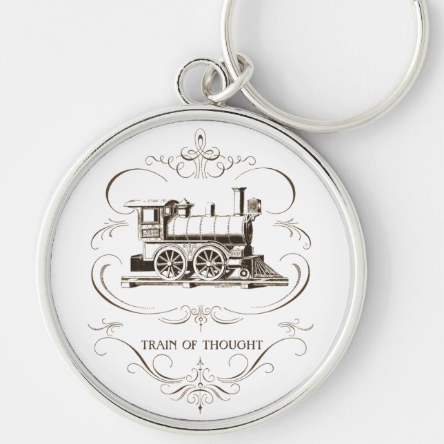 Vintage Train of Thought Keychain (Front)
