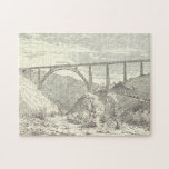 [ Thumbnail: Vintage Train On a Rail Bridge Puzzle ]