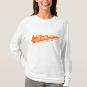 Vintage Train - Orange T-Shirt