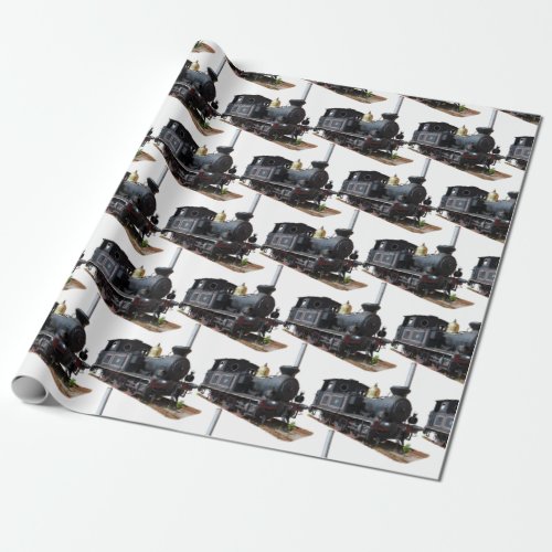 Vintage Train Pattern Wrapping Paper