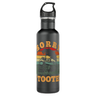 Vintage Train Sorry I Tooted Funny Train Railroad Stainless Steel Water Bottle