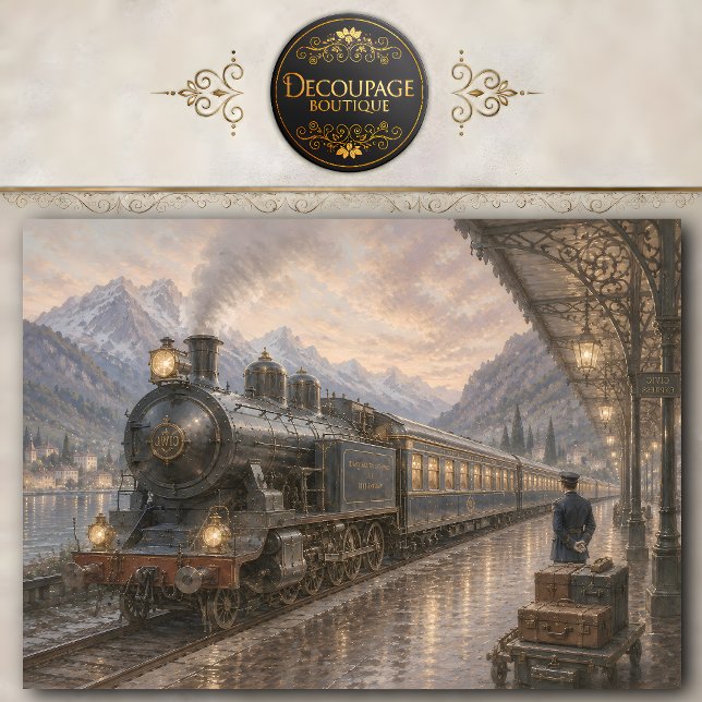 Vintage Train Station Tissue Paper (Vintage Train Station Tissue Paper)