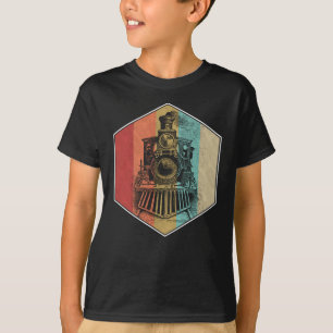 Vintage Train Steam Engine Locomotive Retro T-Shirt