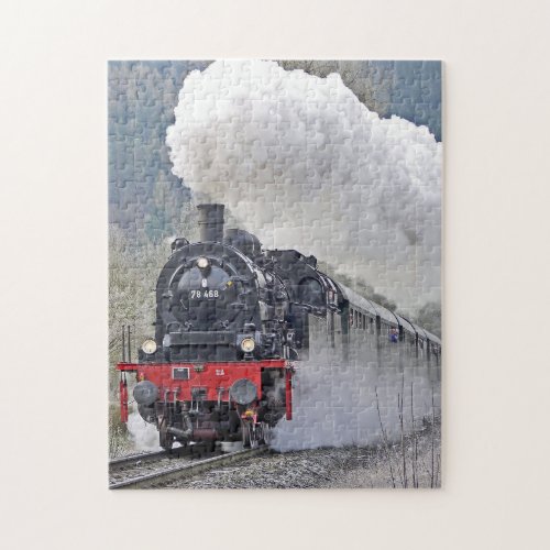 Vintage Train Steam Locomotive Photo Jigsaw Puzzle