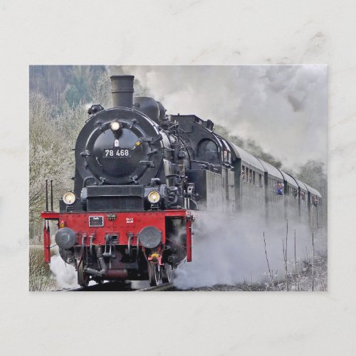 Vintage Train Steam Locomotive Photo Postcard