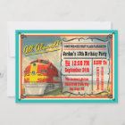 Vintage Train Ticket Birthday Party