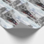 Vintage Train Travelling through Winter Landscape Wrapping Paper