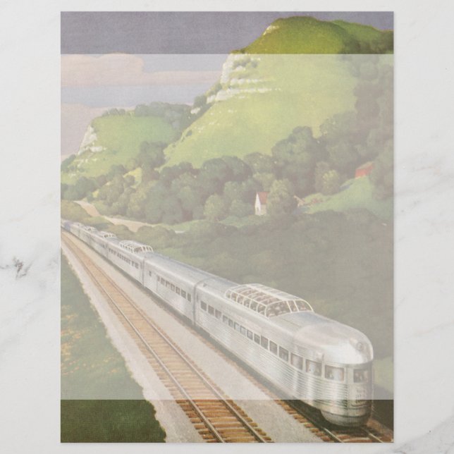 Vintage Train Vacation, Locomotive in Country (Front)