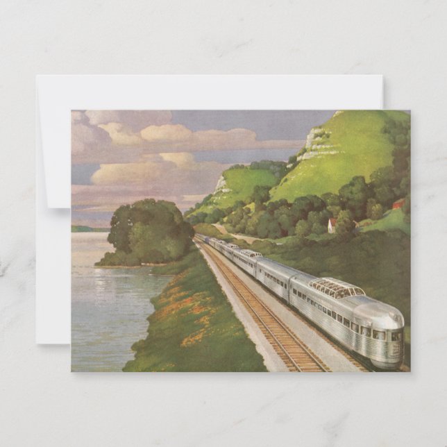 Vintage Train Vacation, Locomotive in Country (Front)