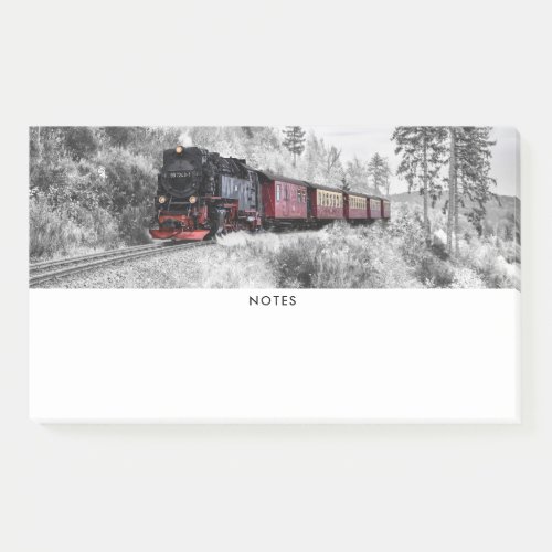 Vintage Train Winter Christmas Scene Post_it Notes