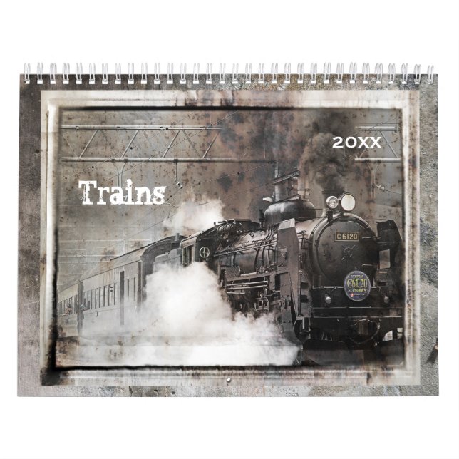 Vintage Trains Calendar 2021 (Cover)