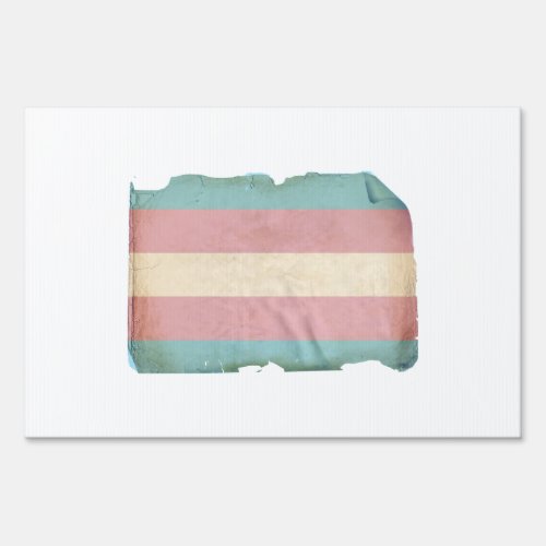 Vintage transexual pride flag yard sign
