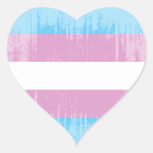 Vintage Transexual Pride Heart Sticker