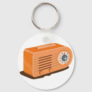 Vintage Transistor Radio Retro Keychain