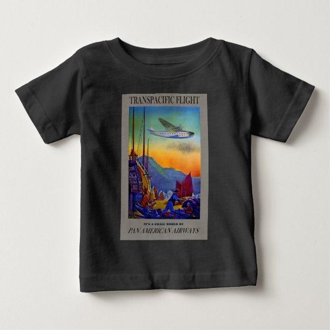 Vintage Transpacific Travel Baby T-Shirt (Front)