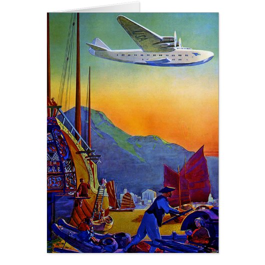 Vintage Transpacific Travel Cards (Front)