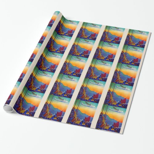 Vintage Transpacific Travel Wrapping Paper