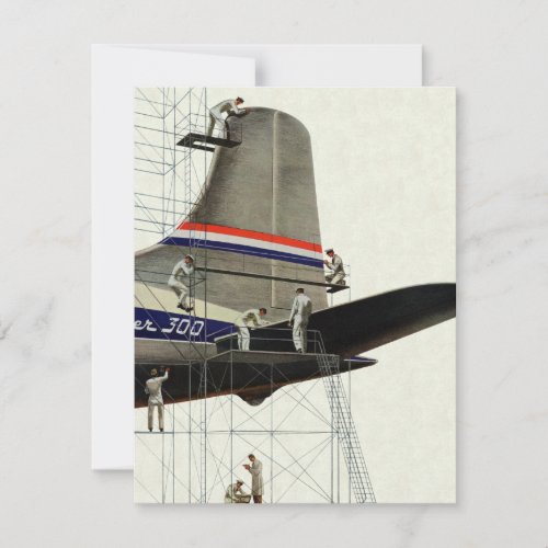 Vintage Airport Airlines Airplane Maintenance Personalized Announcements