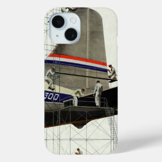 Vintage Transportation, Airplane Maintenance iPhone 15 Case