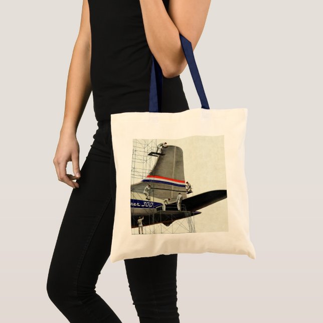 Vintage Transportation, Airplane Maintenance Tote Bag (Front (Product))