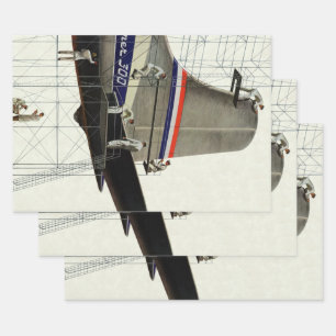 Vintage Transportation, Airplane Maintenance Wrapping Paper Sheets