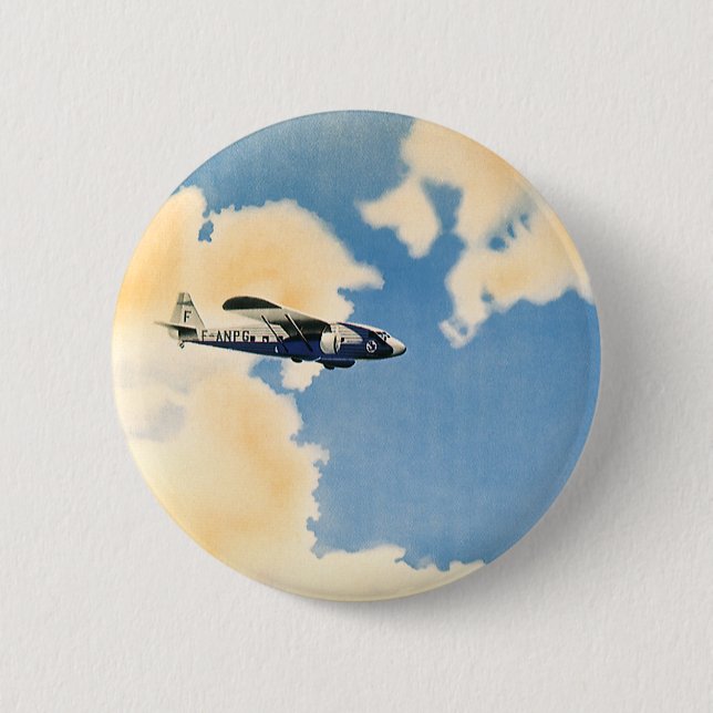Vintage Transportation, Albatross Airplane Button (Front)