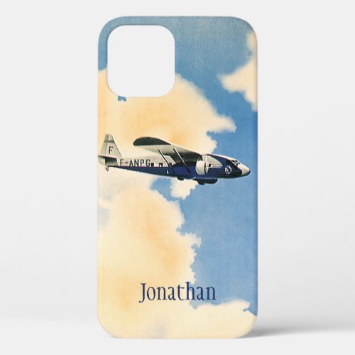 Vintage Transportation Albatross Airplane iPhone 12 Case