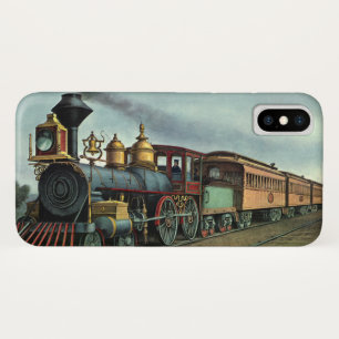 Vintage Transportation, Coal Train Locomotive iPhone X Case