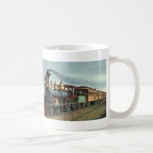 Vintage Transportation Coal Train Locomotive Coffee Mug