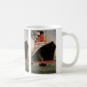 Vintage Transportation, Cruise Ship Harbor Tugboat Coffee Mug