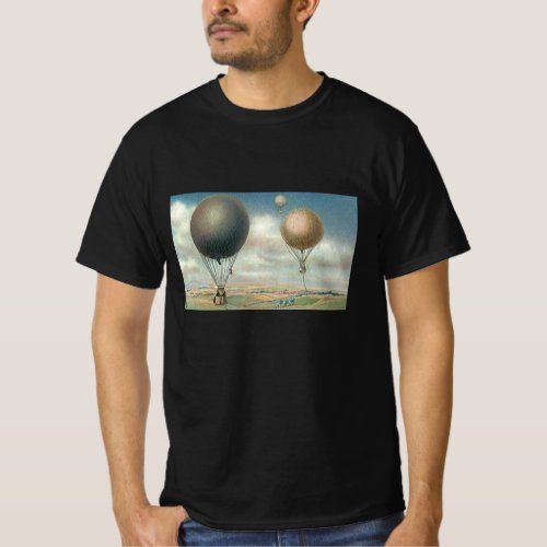 Vintage Transportation Hot Air Balloons Dirigible T_Shirt