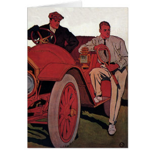 Vintage Transportation Men Antique Convertible Car