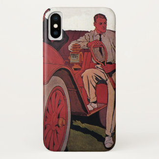 Vintage Transportation Men Antique Convertible Car iPhone X Case