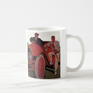 Vintage Transportation Men Antique Convertible Car Coffee Mug