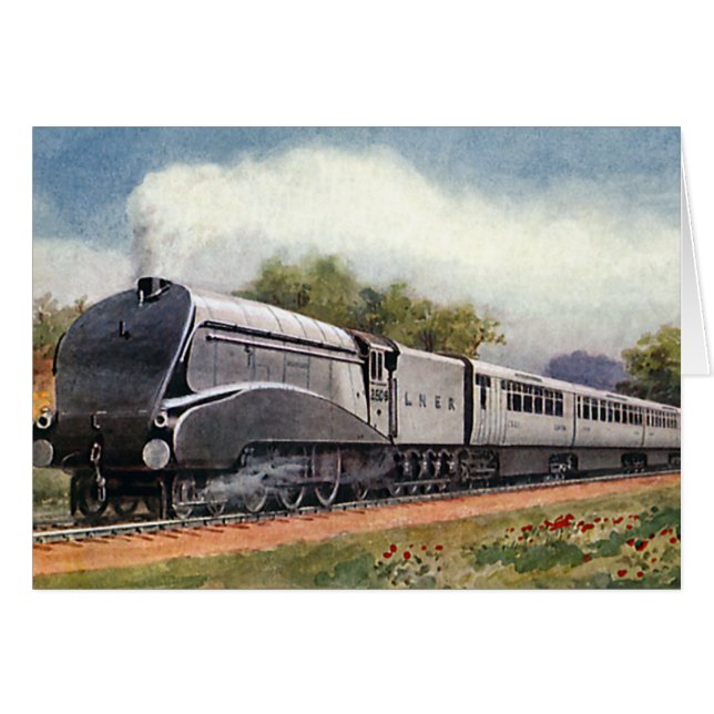 Vintage Transportation, Modern Silver Bullet Train Cards (Front Horizontal)