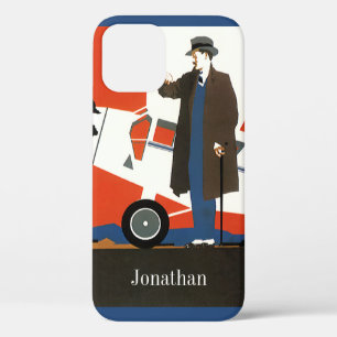 Vintage Transportation, Propeller Plane and Pilot iPhone 12 Case