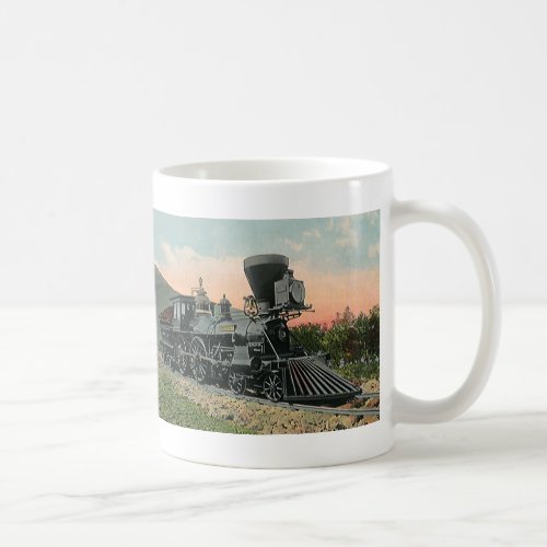 Vintage Transportation Western Antique Coal Train Coffee Mug