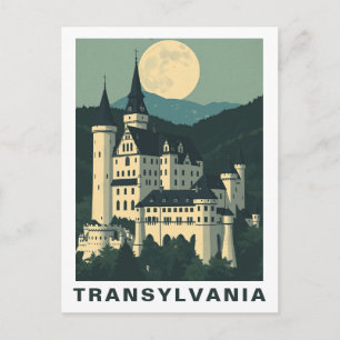 Vintage Transylvania Romania Castle Travel Gothic Postcard