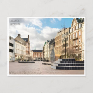 vintage travel Aarhus Denmark city Houses   Postcard