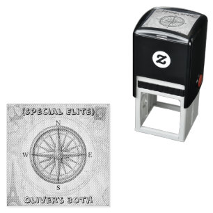 Vintage Travel Adventure Custom Birthday Napkins Self-inking Stamp