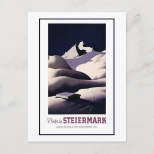 Vintage Travel Advertisement For Austria Postcard