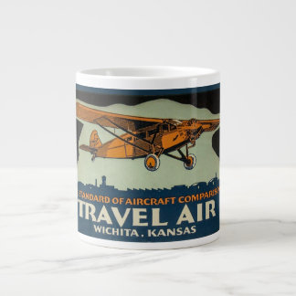 Vintage Travel Air Plane, Wichita the Air Capital Giant Coffee Mug